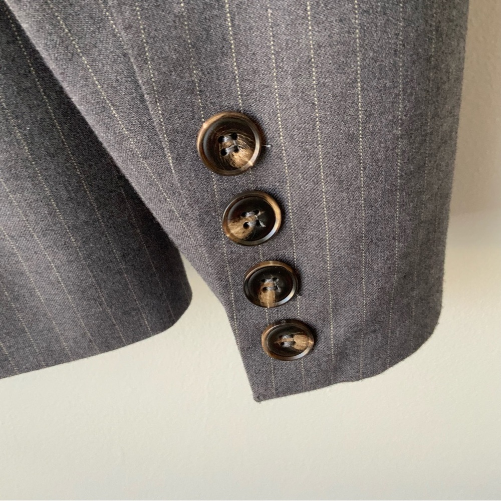 EVEREVE Double-Breasted Blazer Pinstripe Gray White Medium *Blazer ONLY - Picture 7 of 10